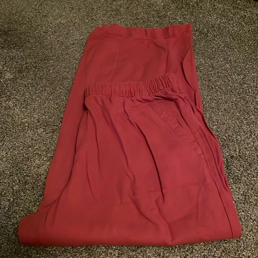 Wide leg linen pant
